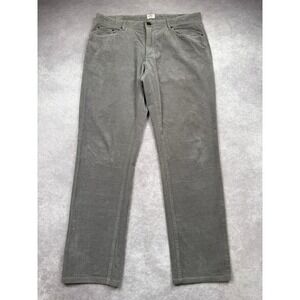 Faherty Brand Men Sz 34 Gray Fine Wale Corduroy Straight Pants Coastal Fall Prep